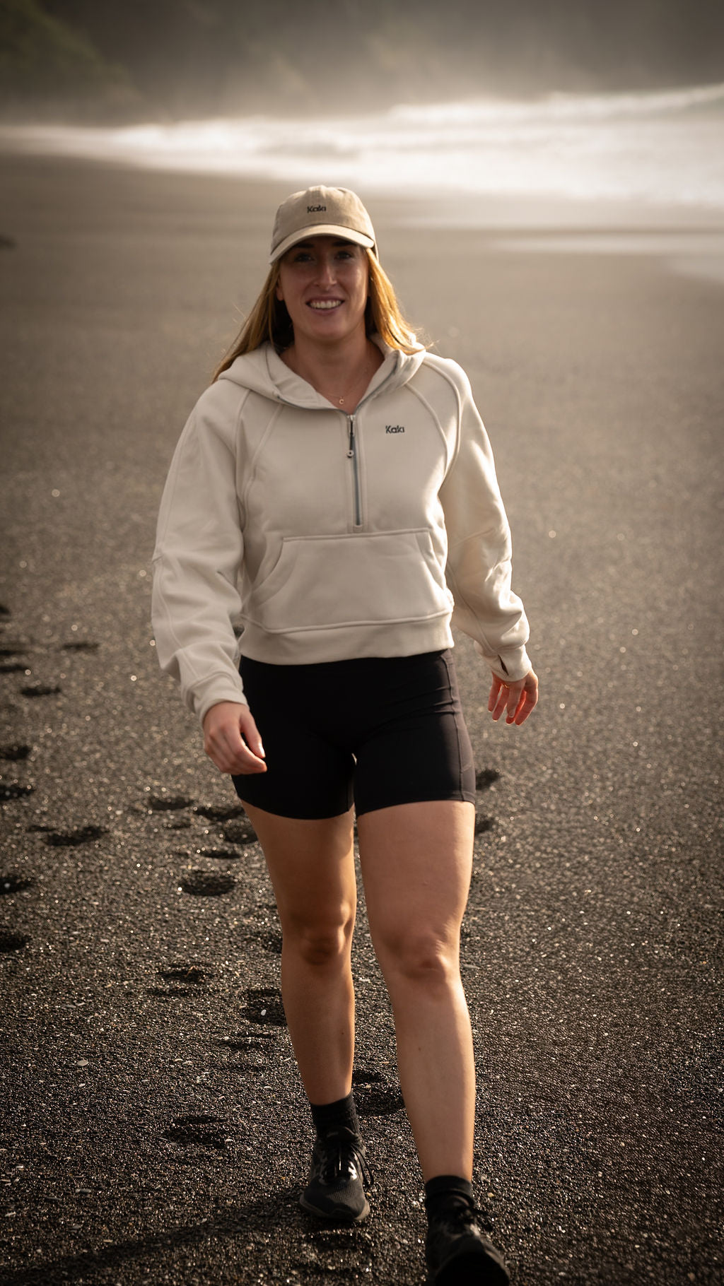 Kaki Quarter Zip - Cream