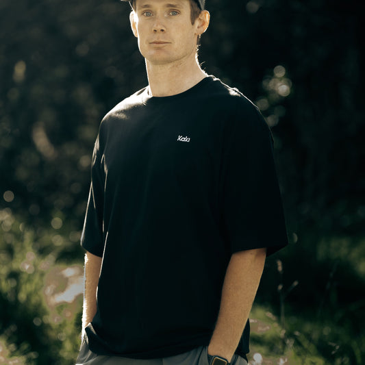 Mini Kaki Logo Tee - Black