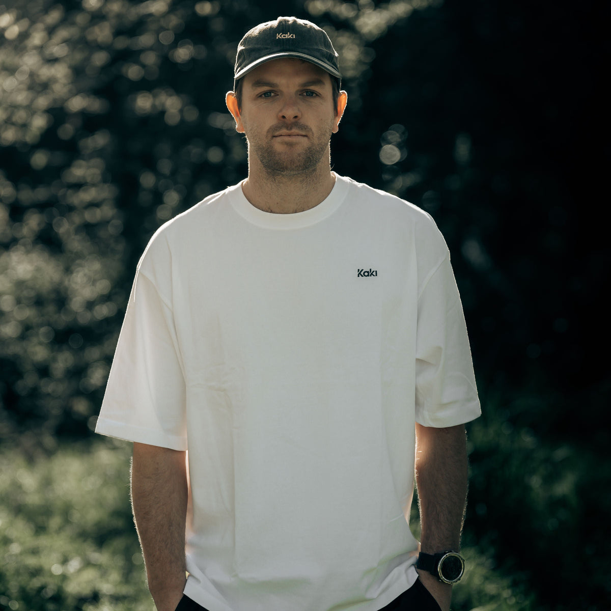 Mini Kaki Logo Tee - White