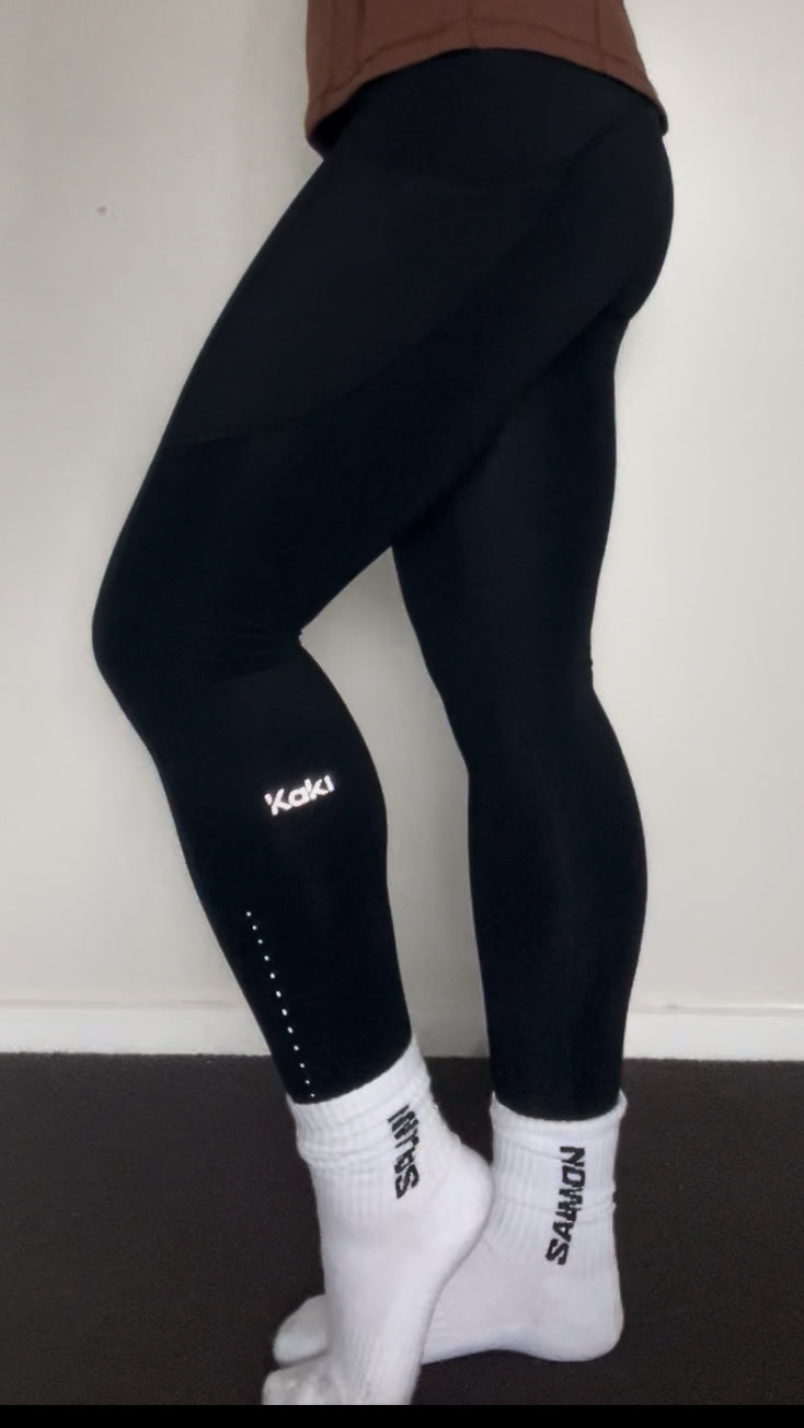 NEW K Reflective Tights - Black