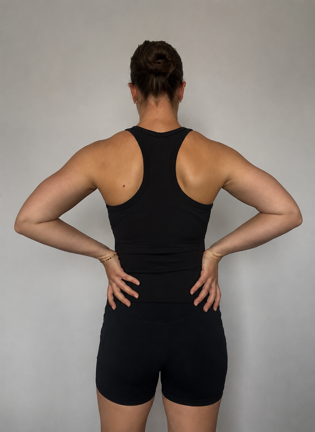 Kaki Singlet - Black