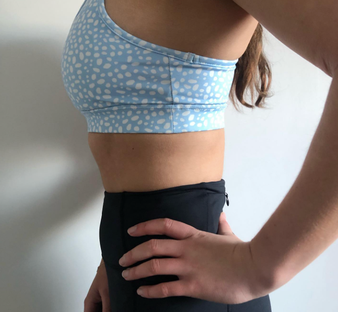 Recycled Logo Bra - Blue