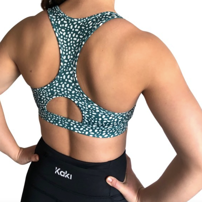 Recycled Logo Bra - Green